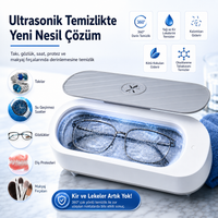Taşınabilir Ultrasonik Temizleyici(Takı, Saat, Makyaj Malzemesi, Gözlük Temizleme Makinesi)
